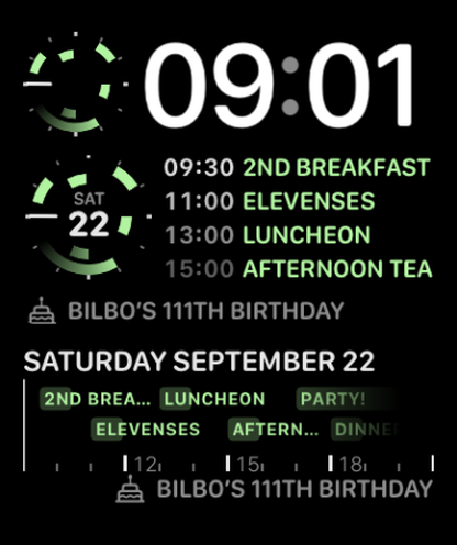 DailyDial complications screenshot